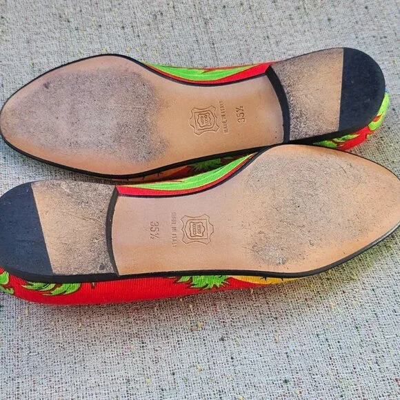 Gianni Versace Vintage Shoe Women Flat Multi Color Upper Made in Italy Size 35.5 - Picture 12 of 13